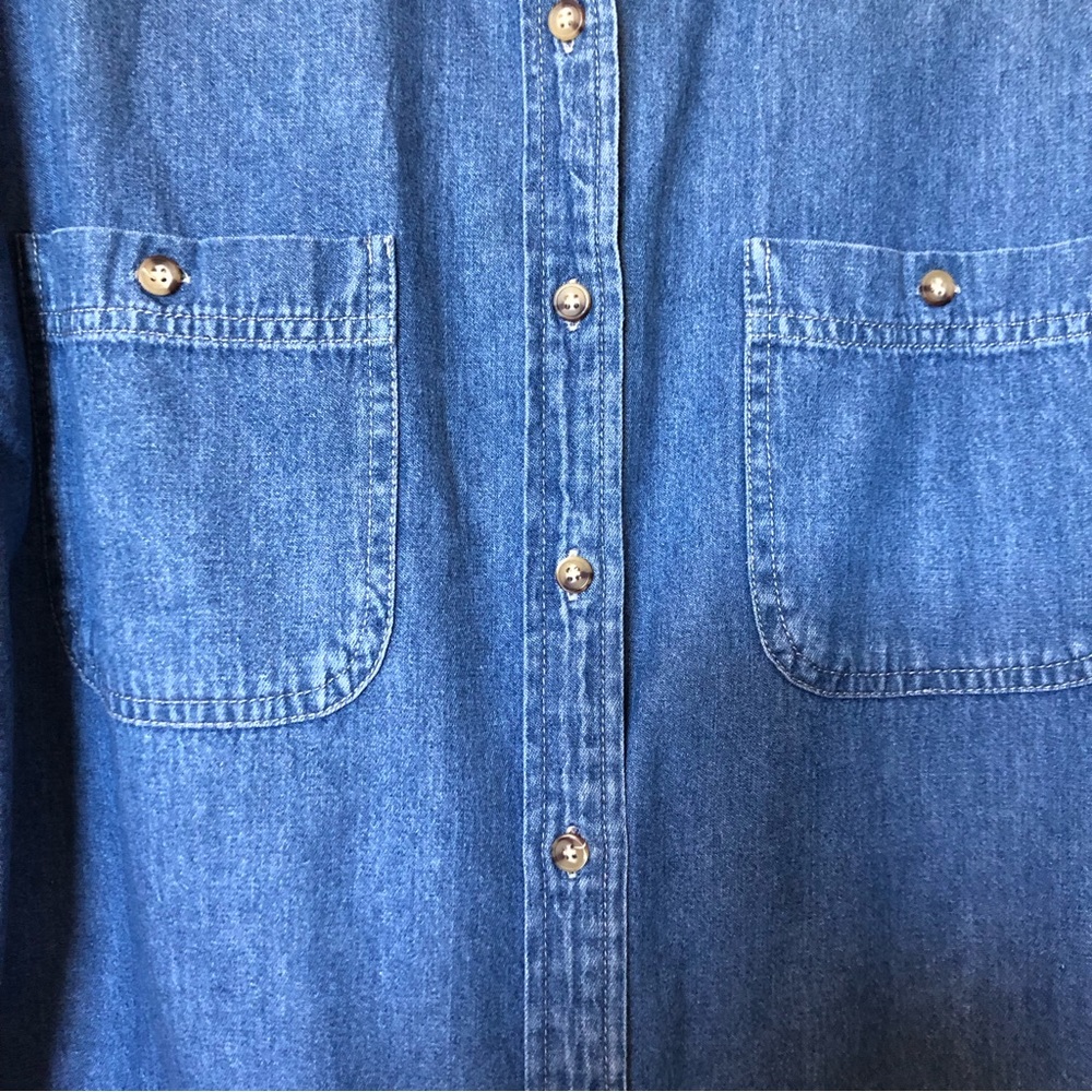 Paris Sport Club loose fit denim shirt. - Picture 2 of 6